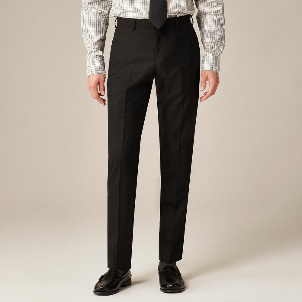 NWT Men’s JCrew Ludlow Slim Fit Black Wool  Suit Trousers - holes in back legs